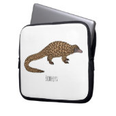 Langtailed Pangolin Cartoon Laptopschutzhülle (Vorderseite Links)