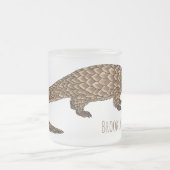 Langtailed Pangolin Cartoon Mattglastasse (Mittel)