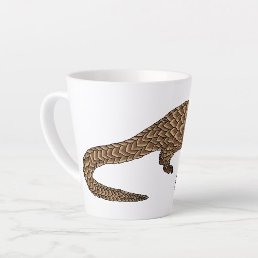 Langtailed Pangolin Cartoon Milchtasse (Linke Ecke)