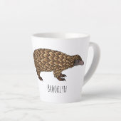 Langtailed Pangolin Cartoon Milchtasse (Rechte Ecke)