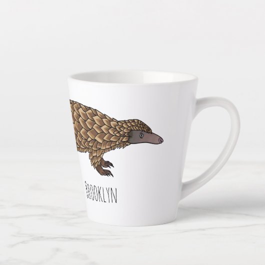 Langtailed Pangolin Cartoon Milchtasse (Rechts)