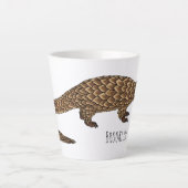 Langtailed Pangolin Cartoon Milchtasse (Vorderseite)