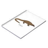 Langtailed Pangolin Cartoon Notizblock (Linke Seite)