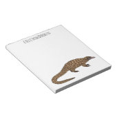 Langtailed Pangolin Cartoon Notizblock (angewinkelt)