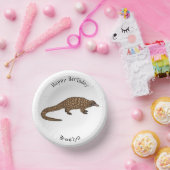 Langtailed Pangolin Cartoon Pappteller (Party)