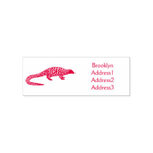 Langtailed Pangolin Cartoon Permastempel