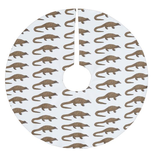 Langtailed Pangolin Cartoon Polyester Weihnachtsbaumdecke (Vorderseite)