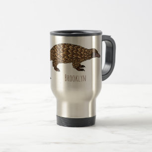 Langtailed Pangolin Cartoon Reisebecher