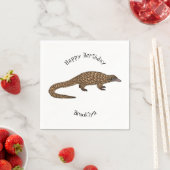 Langtailed Pangolin Cartoon Serviette (Beispiel)