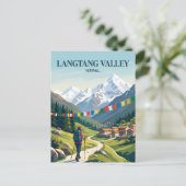 Langtang-Tal Nepal Postkarte (Stehend Vorderseite)