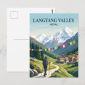 Langtang-Tal Nepal Postkarte (Vorne/Hinten)