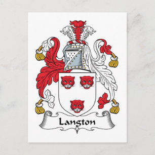 Langton Familienwappen Postkarte
