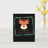 Language Deaf Christmas Rentier Deaf Asl Awarenes Karte (Gelbe Blume)