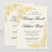 'Language of Love' All-in-One Wedding Invitation Einladung (Vorne/Hinten)
