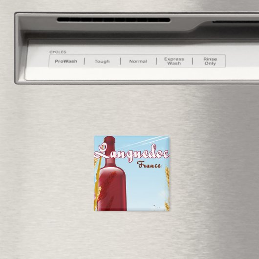 Languedoc Frankreich Reiseplakat Magnet (In Situ (Geschirrspüler))