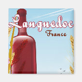 Languedoc Frankreich Reiseplakat Magnet (Vorne)