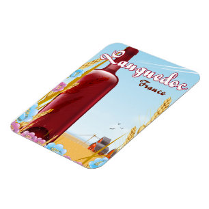 Languedoc Frankreich Reiseplakat Magnet