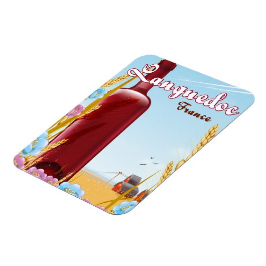 Languedoc Frankreich Reiseplakat Magnet (Linke Seite)