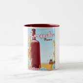 Languedoc Frankreich Reiseplakat Zweifarbige Tasse (Mittel)