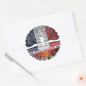 Languedoc Lengadòc France Tree Roots Flag Runder Aufkleber (Umschlag)
