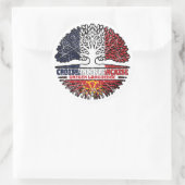 Languedoc Lengadòc France Tree Roots Flag Runder Aufkleber (Tasche)
