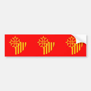 Languedoc-Roussillon, Frankreich Flagge Autoaufkleber