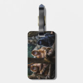 Langur-Affe Gepäckanhänger (Rückseite vertikal)