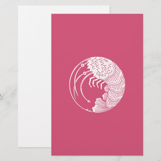 Languste Briefpapier (Vorne/Hinten)