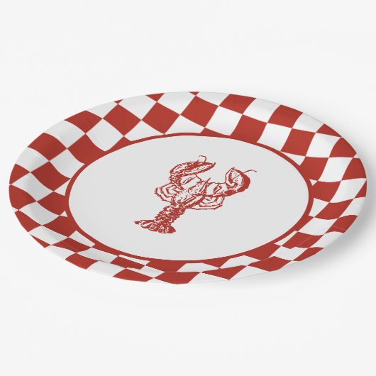 Languste/Hummerkohl Pappteller (Schrägansicht)