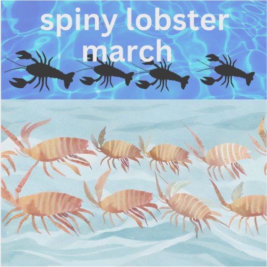 Languste-März Aufkleber (Vorderseite)