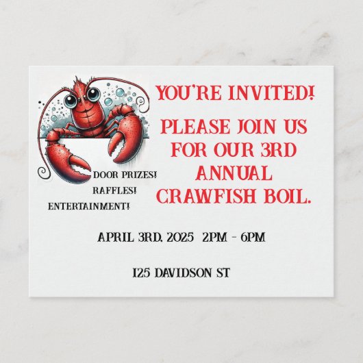 Langusten/Hummer-Designer Postkarte (Vorderseite)