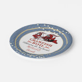 Langusten-Meeresfrüchte-Kot Neu oder Verlobung Bla Pappteller (Schrägansicht)