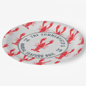 Langusten Seafood Boil Summer Humster Family Party Pappteller (Schrägansicht)