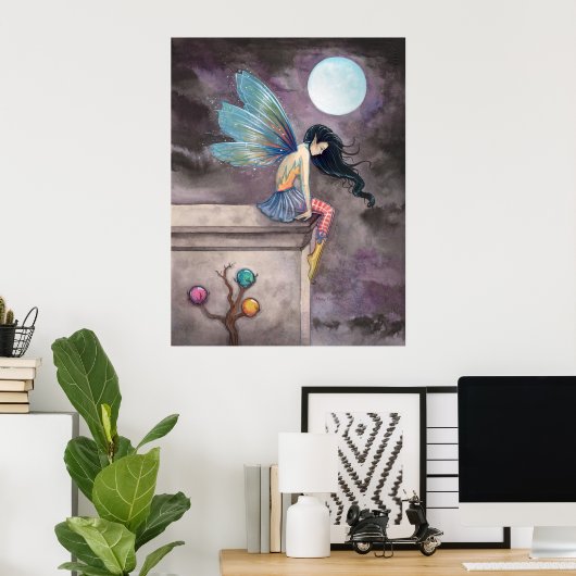 Langweg-Feenplakat Poster (Heimbüro)