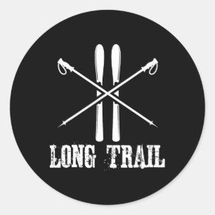 Langweg Vermont Skifahren im Val Piora Runder Aufkleber