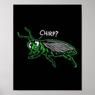 Langweilige Cricket-Zirpen zirp' Lustige Langweili Poster