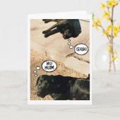 Langweilige Doggien - Wir verpassen dich Karte (Gelbe Blume)