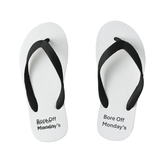 Langweilige Montagssarkastische Flip Flops Kinderbadesandalen (Fußbett)