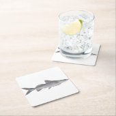 Langweißfisch Rechteckiger Pappuntersetzer (Vor Ort)