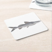 Langweißfisch Rechteckiger Pappuntersetzer (angewinkelt)