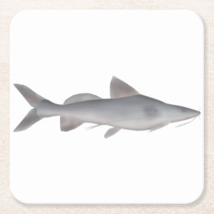Langweißfisch Rechteckiger Pappuntersetzer