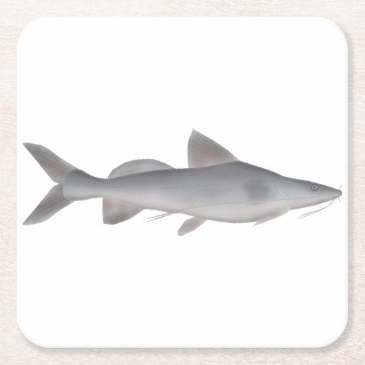 Langweißfisch Rechteckiger Pappuntersetzer (Vorderseite)