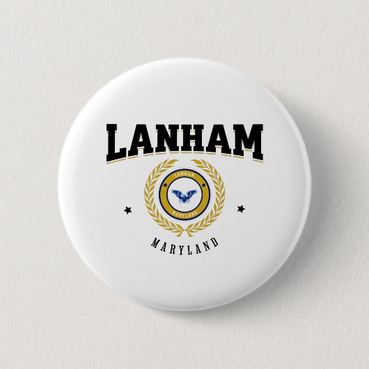 Lanham Maryland Black Button (Vorderseite)