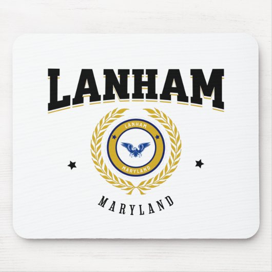 Lanham Maryland Black Mousepad (Vorne)