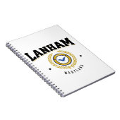 Lanham Maryland Black Notizblock (Rechte Seite)