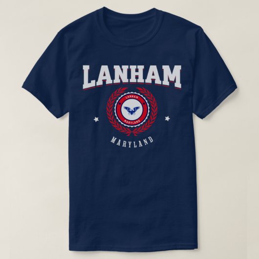 Lanham Maryland Red und White T-Shirt (Design vorne)