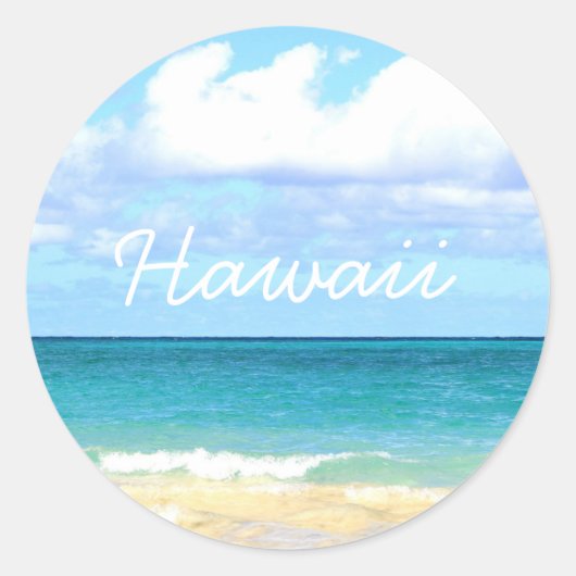 lani kai beach in Hawaii Runder Aufkleber (Vorderseite)