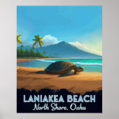 Laniakea Beach Haleiwa Oahu Hawaii Turtle Poster (Vorne)