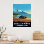Laniakea Beach Haleiwa Oahu Hawaii Turtle Poster (Küche)