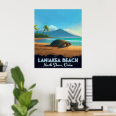 Laniakea Beach Haleiwa Oahu Hawaii Turtle Poster (Heimbüro)